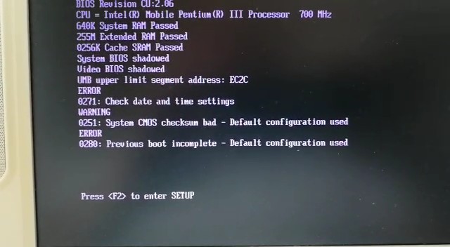 Cmos error LogiqBook